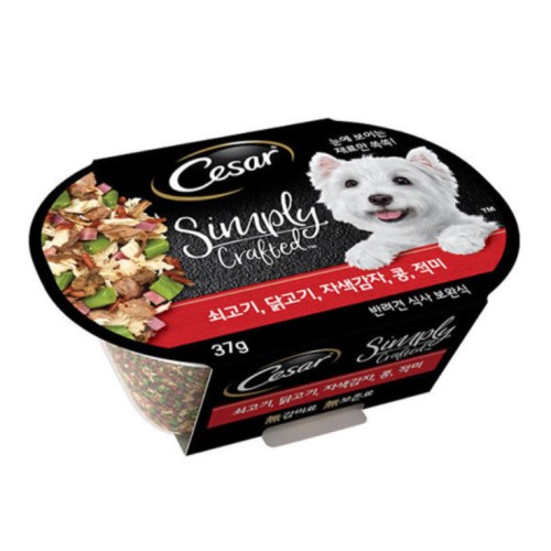 시저 심플리 크래프티드 쇠고기, 닭고기, 자색감자, 콩, 적미 37g