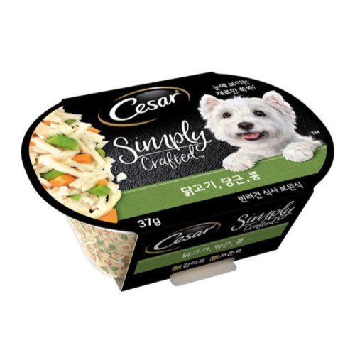 시저 심플리 크래프티드 닭고기, 당근, 콩 37g