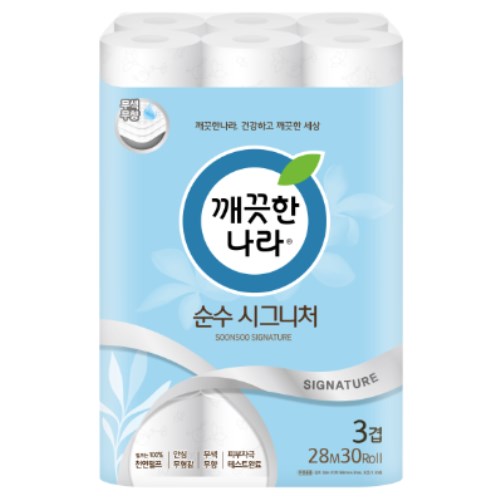 깨끗한나라 순수 시그니처 28m (30롤)