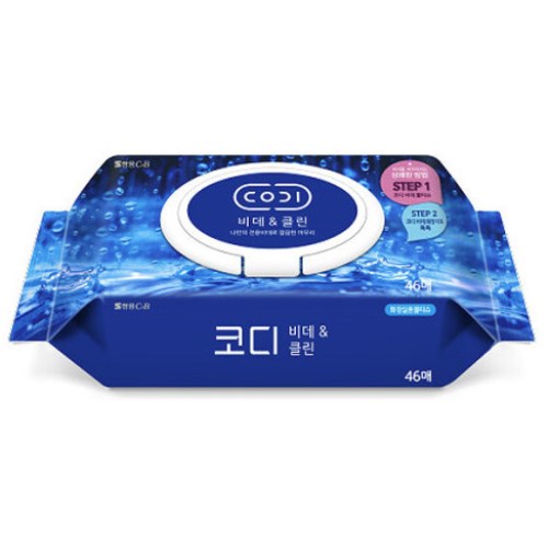 코디 비데 앤 클린 물티슈 캡형 46매