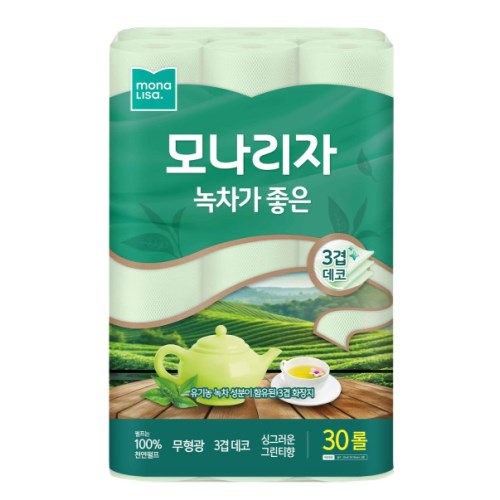  모나리자 녹차가좋은 30m (30롤) [5팩]