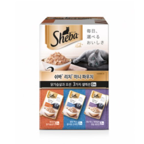 쉬바 리치 미니 파우치 닭가슴살과 오션 3가지 35g
