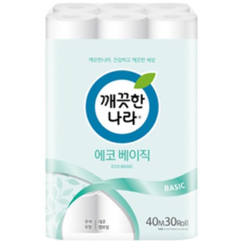 깨끗한나라 에코 베이직 40m (30롤)