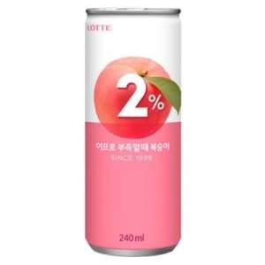  롯데칠성음료 2% 부족할때 복숭아 240ml [1개]