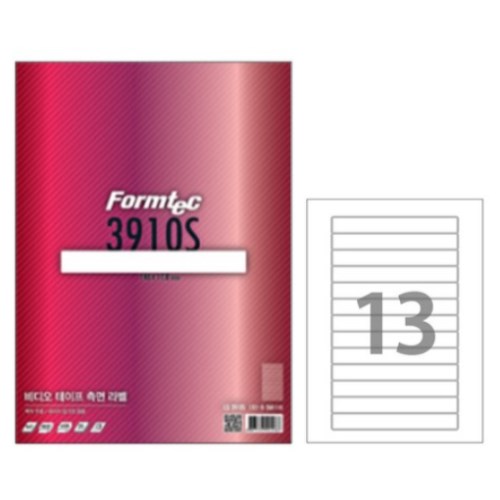 폼텍 비디오테이프 측면 라벨 3910S [20매]