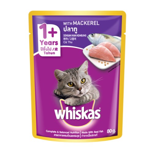 위스카스 고등어 파우치 80g