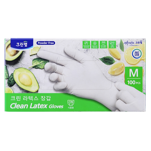 크린랲  라텍스장갑 (중) 100매