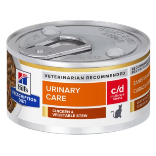 힐스 프리스크립션 다이어트 캣 c/d 멀티케어 스트레스 스튜 치킨&야채 82g