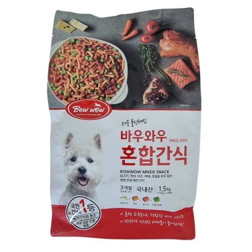 바우와우 혼합간식 1.5kg (100g x 15p)