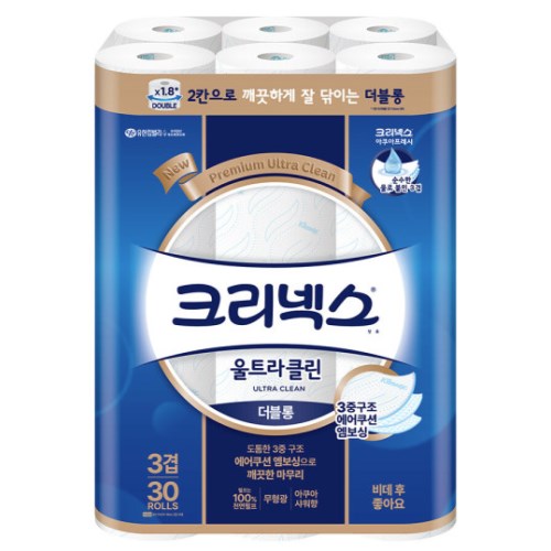 크리넥스 울트라 클린 더블 롱 27m (30롤)