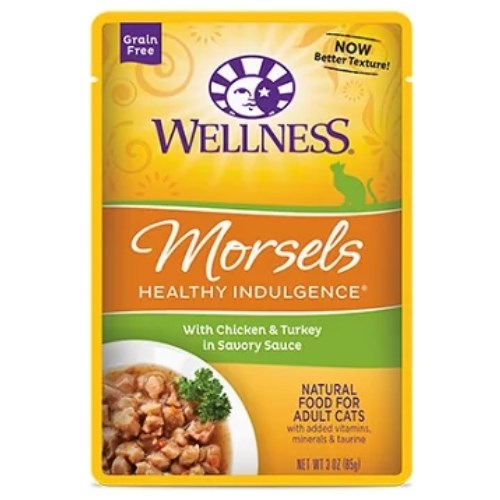 웰니스 헬시 인덜전스 머셀 닭고기와 칠면조 파우치 85g