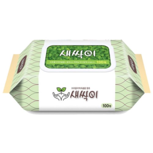 잘풀리는집 새싹이 물티슈 캡형 100매