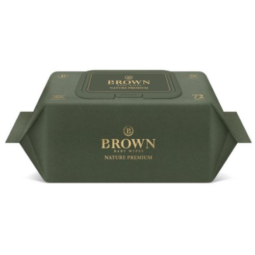 브라운 네이처 프리미엄 물티슈 캡형 72매