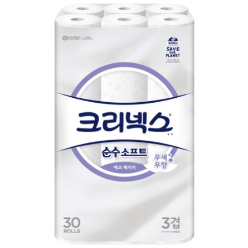 크리넥스 순수 소프트 에코 패키지 27m (30롤)