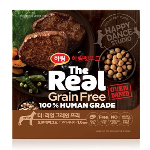 더리얼 독 그레인프리 오븐베이크드 소고기 시니어 1.6kg