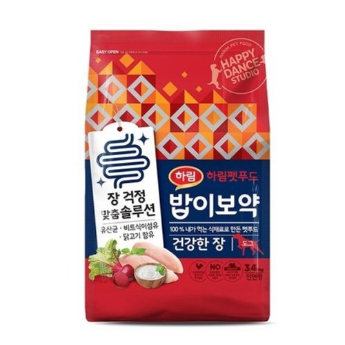 하림펫푸드 독 밥이보약 건강한 장 3.4kg