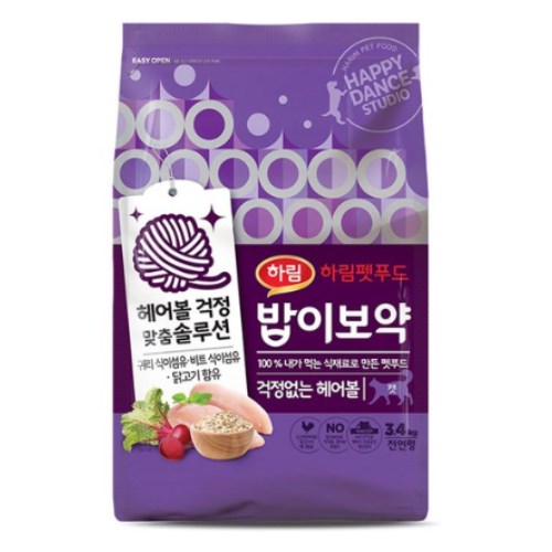 밥이보약 캣 걱정없는 헤어볼 3.4kg