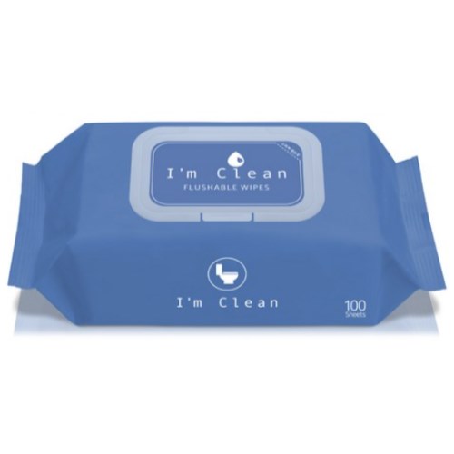 아임클린 저자극 비데물티슈 캡형 100매