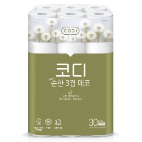 코디 순한 3겹 데코 30m (30롤)