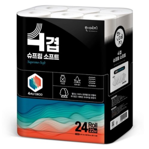 한예지 4겹 슈프림 소프트 22m (24롤)