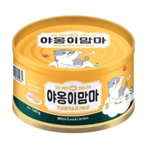동원F&B 야옹이맘마 흰살참치&닭가슴살 160g