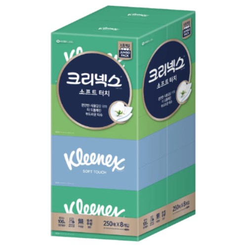 크리넥스 소프트 터치 미용티슈 250매 (8입)