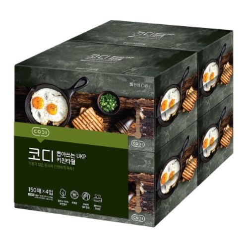 코디 뽑아쓰는 UKP 키친타월 150매 (4입)