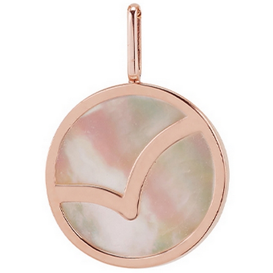 티르리르  14K 핑크골드 모던튤리 서클 자개 펜던트 TPJK4P00066M-W
