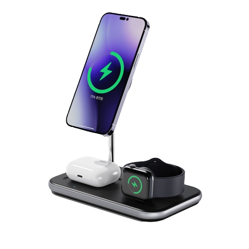 CHOETECH  MFM 인증 3in1 맥세이프 무선충전기 T589-F