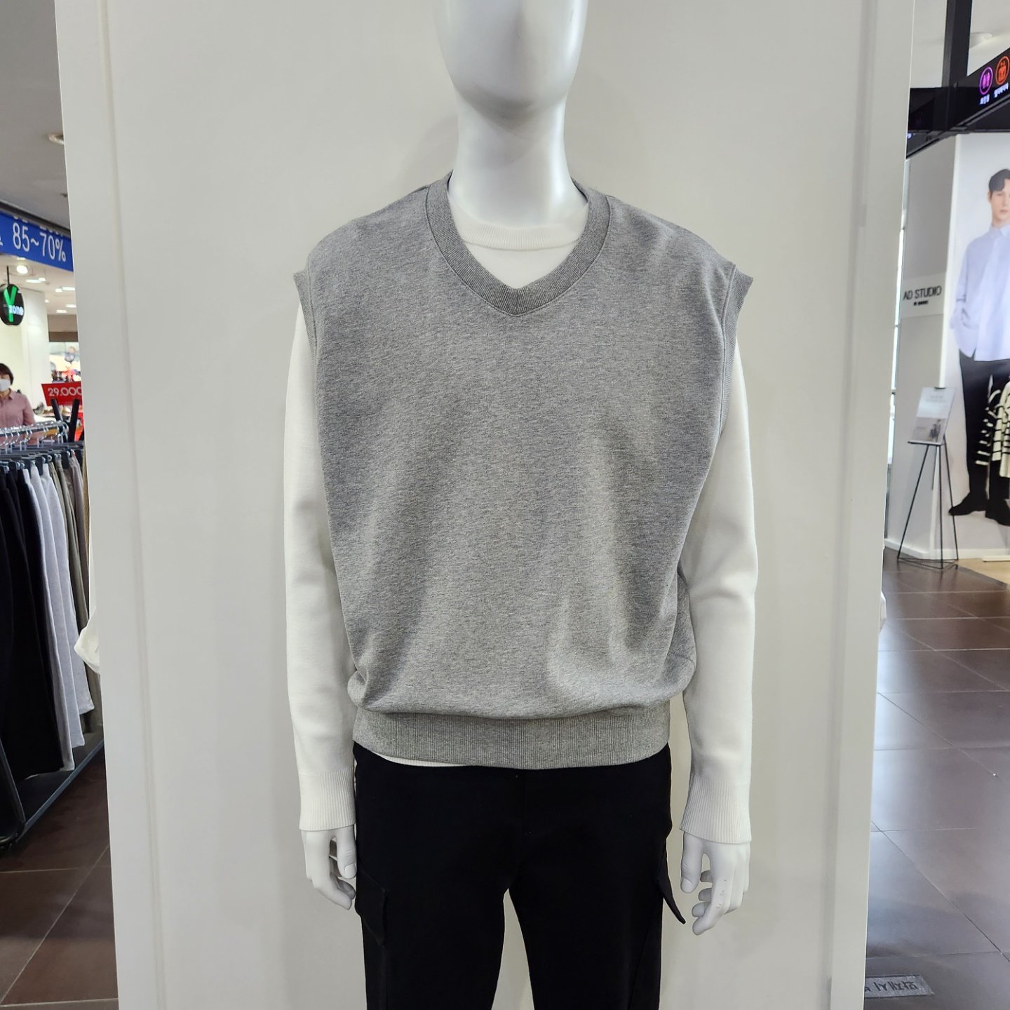 애드혹 남성 쭈리 오버핏 베스트_HY9VE10