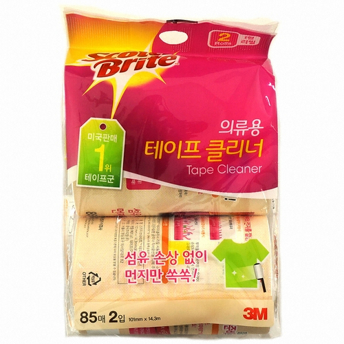 3M 스카치브라이트 의류용 테이프클리너 리필 85매 2롤