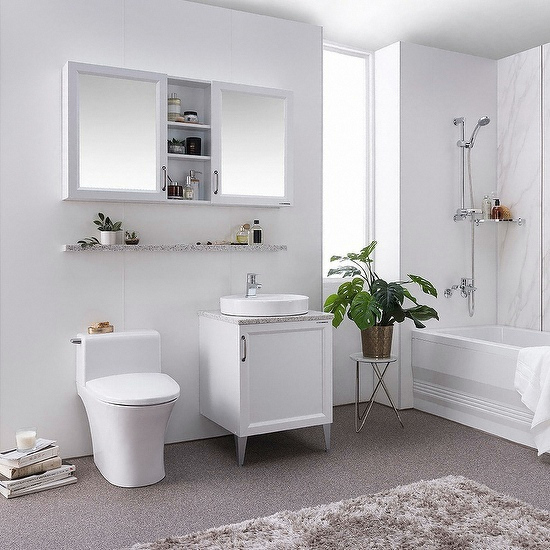 한샘  밀란 카라라화이트 거실욕실