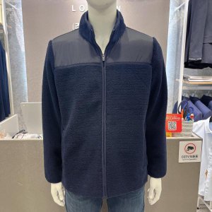 파크랜드 NC15 네이비우븐배색플리스 점퍼 AJJ22405