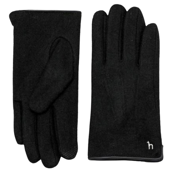 헤지스 남성 로고 베이직 울 장갑_HJGV2F021BK