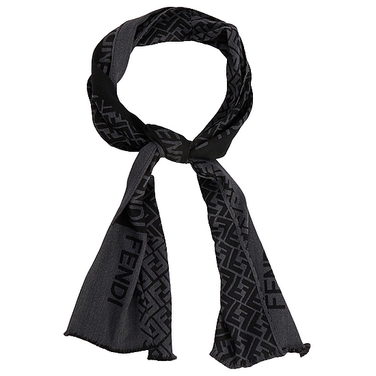 펜디 로고 울 스카프 FXS124 AIKN F0QA1 BLACK FEA001