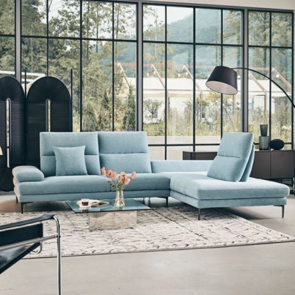 에싸 프라도 코너형 스윙기능 카시미라 패브릭 소파 4인용