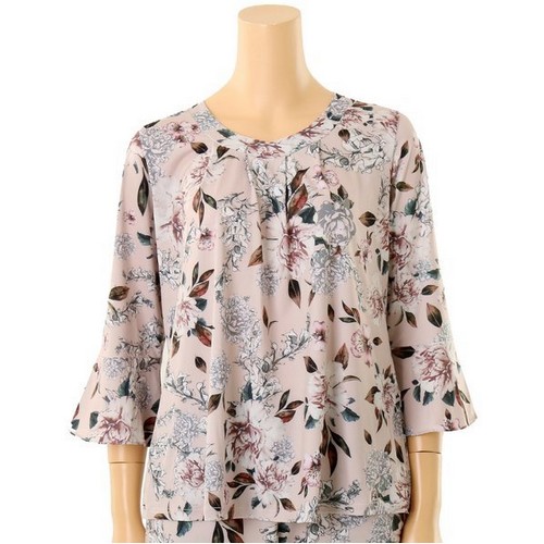 비너스 스판 디지털 꽃나염 실내복 상의_VEV3683F