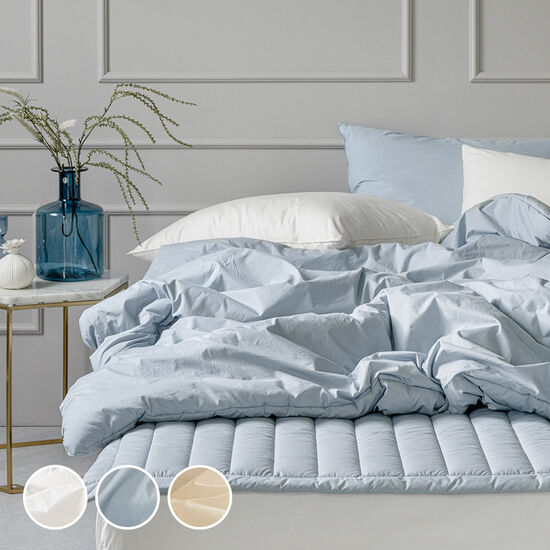 파르페 플레인 80수 고밀도 바이오워싱 호텔식 무봉제 차렵이불패드세트