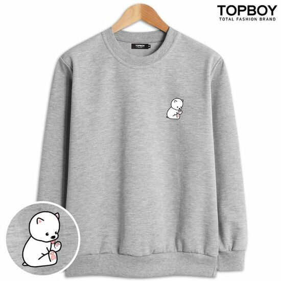 탑보이 빅사이즈 스테이독 프린팅 맨 TOP096