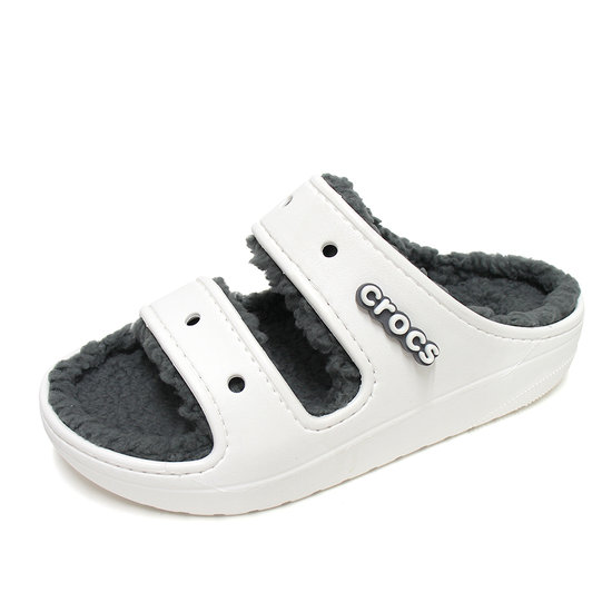 크록스 남녀공용 클래식 코지 샌들_207446-100