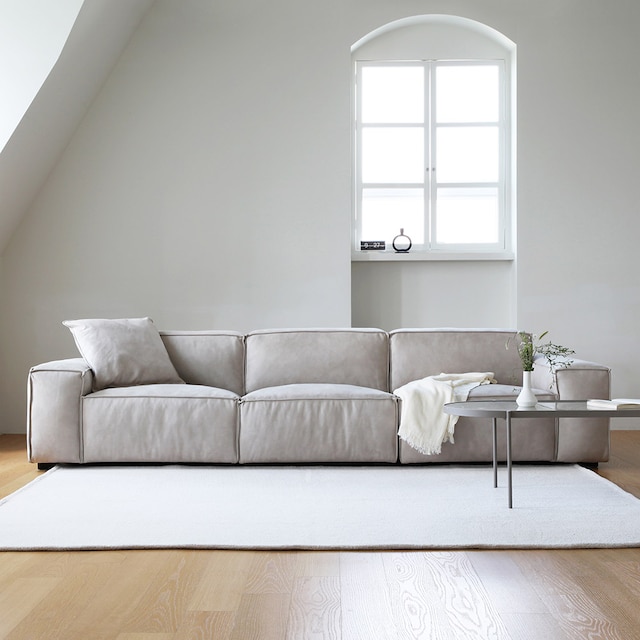 시스디자인 테라 브루투스 레더 패브릭 소파 4인용