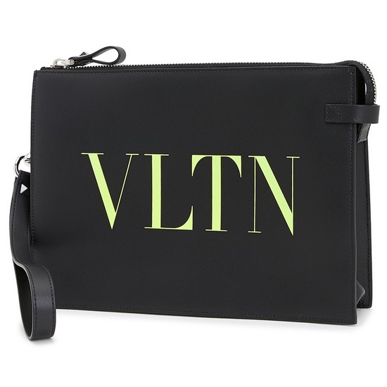 발렌티노 빈티지 블랙 VLTN 핸들 클러치 UY2P0P09 LVN 0NO