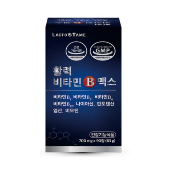 한국바이오팜 락토테미 활력 비타민B 맥스 700mg 90정