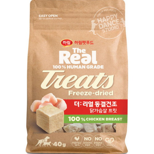 하림펫푸드 더리얼 동결건조 닭가슴살 트릿 40g