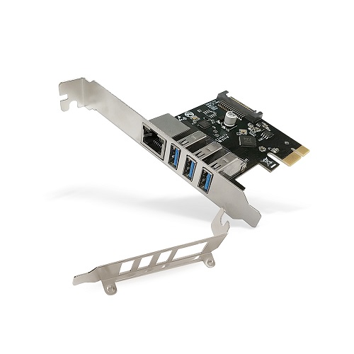 이지넷유비쿼터스 넥스트 3포트 USB 3.0 + 이더넷 PCIe 카드