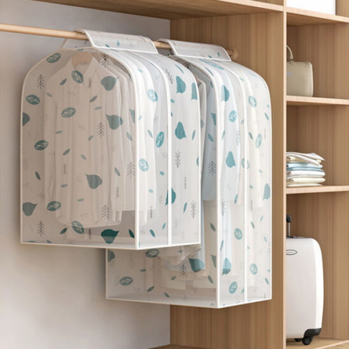 에코벨  PEVA 행거 옷커버 나뭇잎 양복형