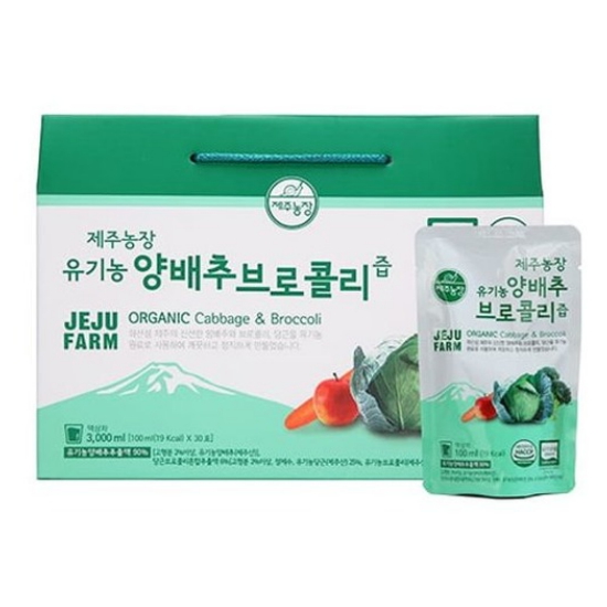 제주농장 유기농 양배추 브로콜리즙 100ml 30포