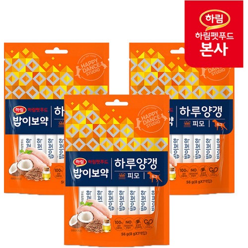 하림펫푸드 독 밥이보약 하루양갱 피모 56g (8g x 7p)