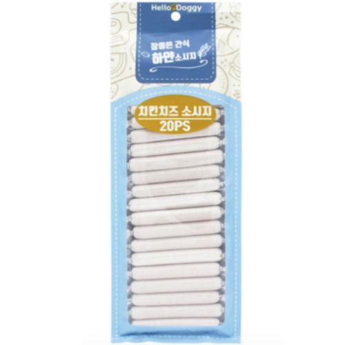 헬로도기 참좋은간식 하얀소시지 치킨치즈 20p