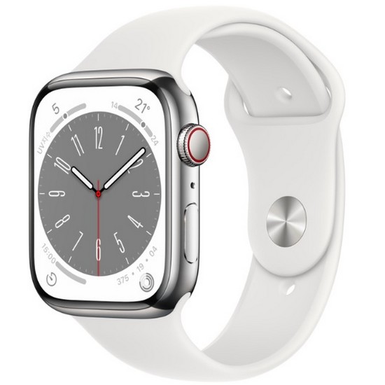 Apple  워치 시리즈8 41mm Cellular 실버 스테인리스 스틸